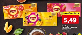 Lidl Herbata truskawka rabarbar lipton oferta