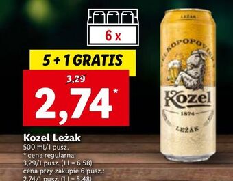 Lidl Piwo kozel lezak oferta