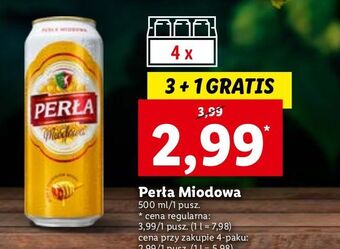 Lidl Piwo perła miodowa oferta