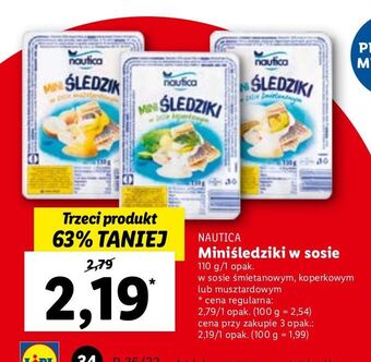 Lidl Mini śledziki w sosie śmietanowym nautica schwartz oferta