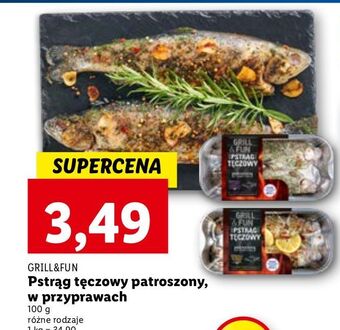 Lidl Pstrąg tęczowy patroszony w pikantnych przyprawach z cytryną grill and fun oferta