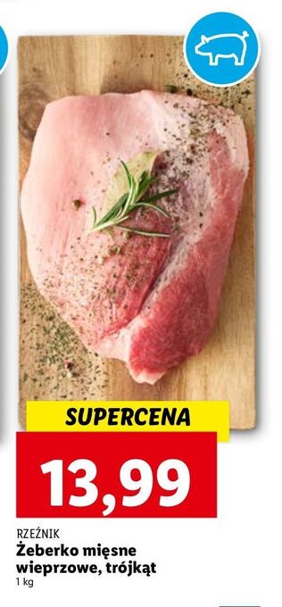 Lidl Żeberko wieprzowe mięsne trójkąt rzeźnik codzienna dostawa oferta