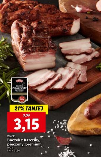 Lidl Boczek pieczony pikok oferta