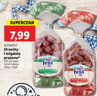 Lidl Orzeszki ziemne prażone w posypce cukrowej alpen fest oferta