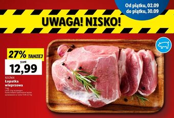 Lidl Łopatka wieprzowa bez kości rzeźnik codzienna dostawa oferta