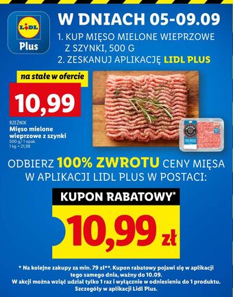 Lidl Mięso mielone z szynki wieprzowej rzeźnik codzienna dostawa oferta