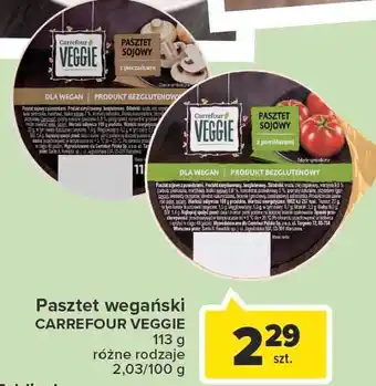 Carrefour Market Pasztet sojowy z pieczarkami carrefour veggie oferta