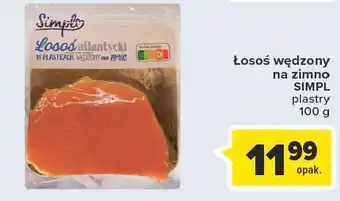 Carrefour Market Łosoś atlantycki wędzony na zimno simply oferta