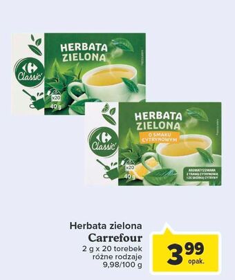 Carrefour Market Herbata zielona carrefour oferta