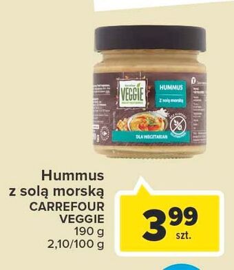 Carrefour Hummus z solą morską carrefour veggie oferta