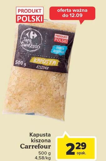 Carrefour Kapusta kiszona carrefour targ świeżości oferta