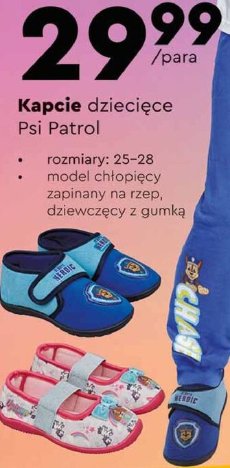 Biedronka Kapcie psi patrol oferta