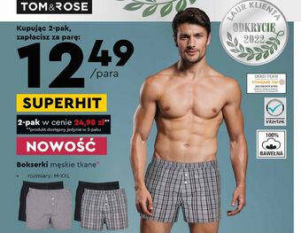 Biedronka Bokserki męskie m-xxl tom & rose oferta