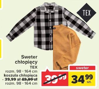 Carrefour Koszula chłopięca 98-164 cm tex oferta