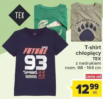 Carrefour T-shirt chłopięcy rozm. 98-164 cm tex oferta