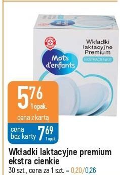 E.Leclerc Wkładki laktacyjne wiodąca marka mots d'enfants oferta