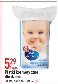 E.Leclerc Płatki kosmetyczne dla dzieci wiodąca marka mots d'enfants oferta