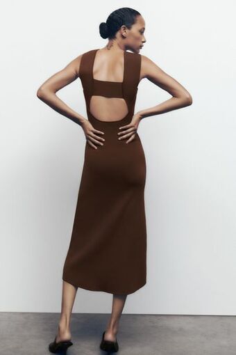 ZARA Knit dress with open back oferta