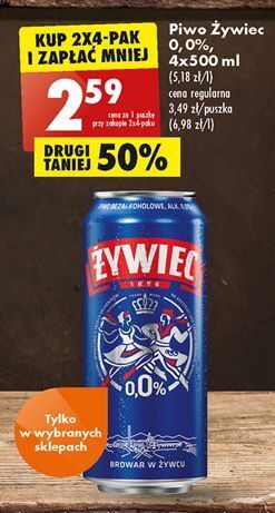 Biedronka Piwo żywiec bezalkoholowe oferta