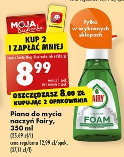Biedronka Pianka do mycia naczyń fairy oferta