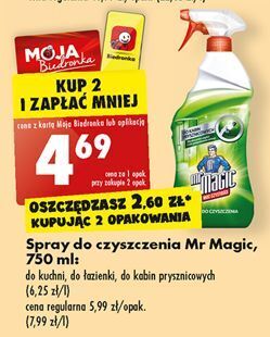 Biedronka Spray do łazienki mr magic oferta