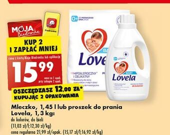 Biedronka Mleczko do prania kolorów lovela oferta