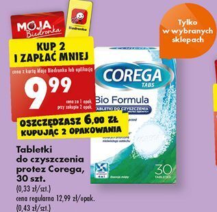 Biedronka Tabletki do czyszczenia protez bio formula corega tabs oferta