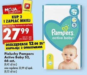 Biedronka Pieluszki dla dzieci 2 pampers active baby oferta