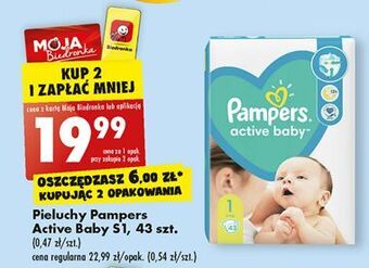 Biedronka Pieluszki dla dzieci 1 pampers active baby oferta
