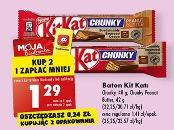 Biedronka Baton kitkat chunky peanut butter oferta