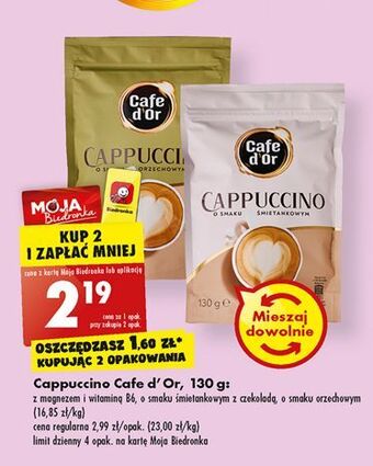 Biedronka Cappuccino orzechowe cafe d'or oferta