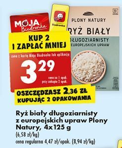 Biedronka Ryż biały długoziarnisty z europejskich upraw plony natury oferta