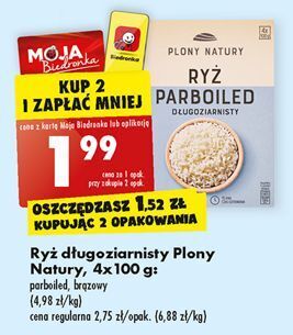 Biedronka Ryż parboiled plony natury oferta