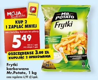 Biedronka Frytki karbowane mr. potato oferta