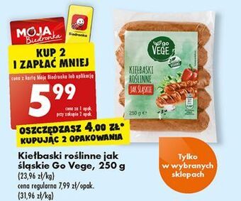 Biedronka Kiełbaski roślinne jak śląskie govege oferta