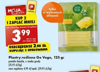 Biedronka Plastry roślinne o smaku pomidora i bazylii govege oferta