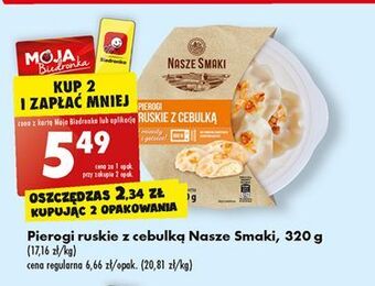 Biedronka Pierogi ruskie z cebulką nasze smaki oferta