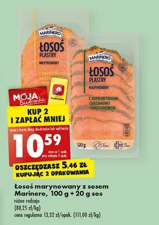 Biedronka Łosoś z koprem + sos chrzanowo-śmietanowy marinero oferta