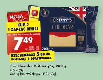 Biedronka Ser cheddar britanny's oferta