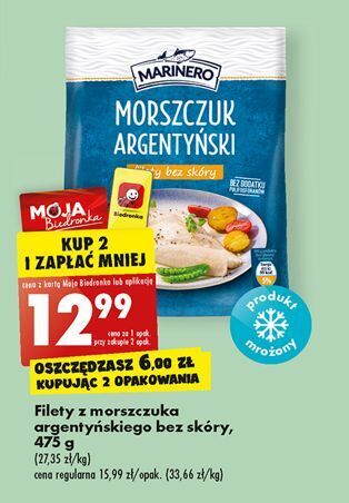 Biedronka Morszczuk argentyński filety bez skóry marinero oferta