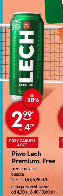 Żabka Lech Premium Piwo 0,5 l oferta