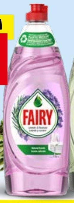 Lidl Fairy naturals płyn do mycia naczyń z naturalnym w 100% zapachem lawendy i rozmarynu 650 ml oferta