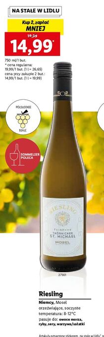 Lidl Wino riesling st. michael oferta