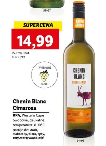 Lidl Wino chenin blanc paarl south africa 2017 oferta