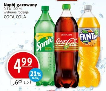 Prim Market Napój gazowany Coca Cola lub Fanta lub Sprite 1,5l oferta