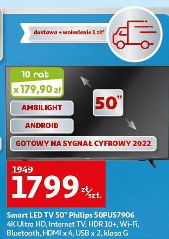 Telewizor led 50" 50pus7906/12 philips