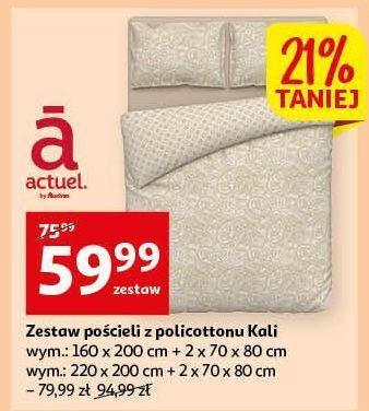 Auchan Komplet pościeli z policottonu kali 220 x 200 cm + 2 70 80 actuel oferta