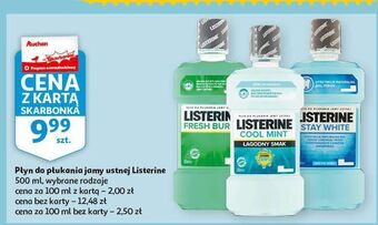 Auchan Płyn do płukania ust listerine stay white oferta