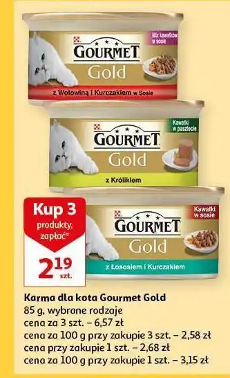 Auchan Karma dla kota królik purina gourmet gold oferta