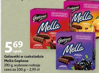 Auchan Galaretka w czekoladzie wiśniowa goplana mella oferta